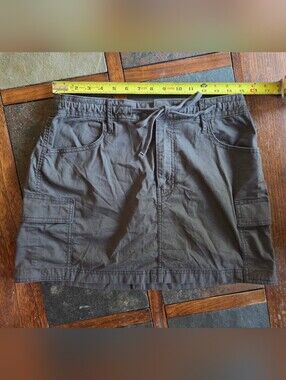 Hollister Dark Charcoal Gray Cargo Skirt